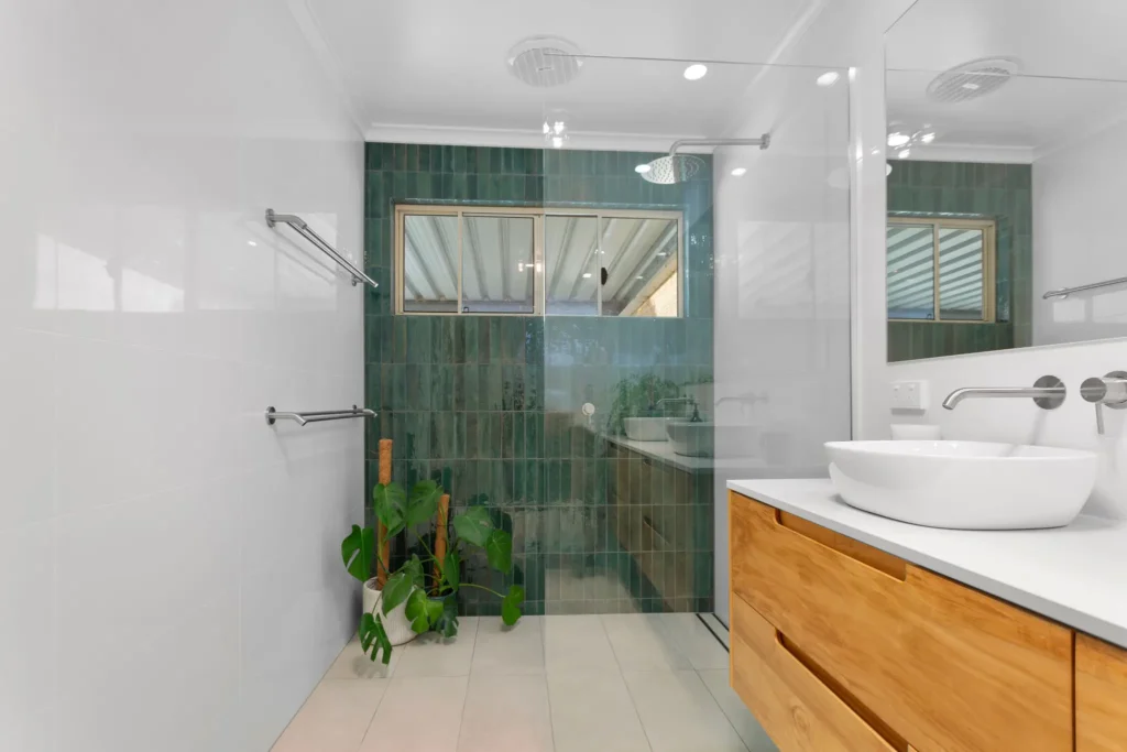 White Flat Road — Bathroom project photo — Port Lincoln Tiles & Pavers