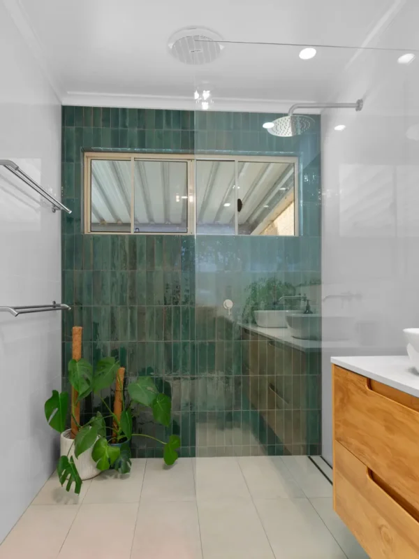White Flat Road — Bathroom project photo — Port Lincoln Tiles & Pavers