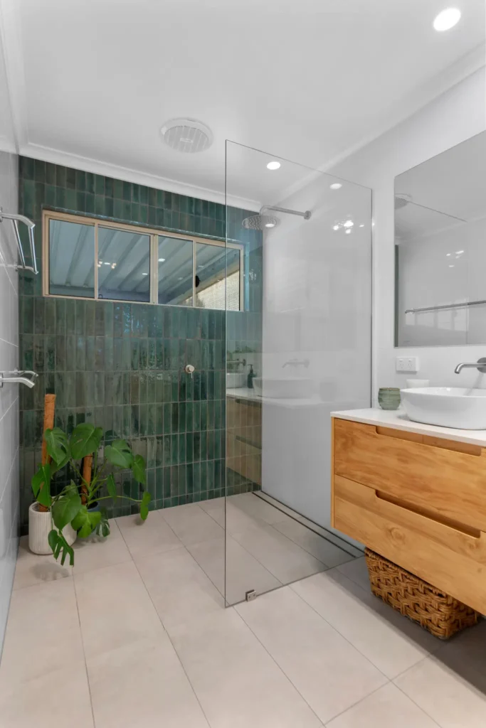 White Flat Road — Bathroom project photo — Port Lincoln Tiles & Pavers